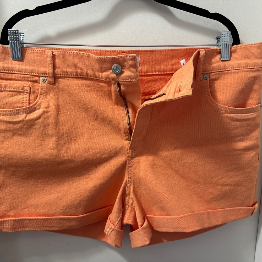 LOFT Women's Vibrant Orange Jean Shorts
